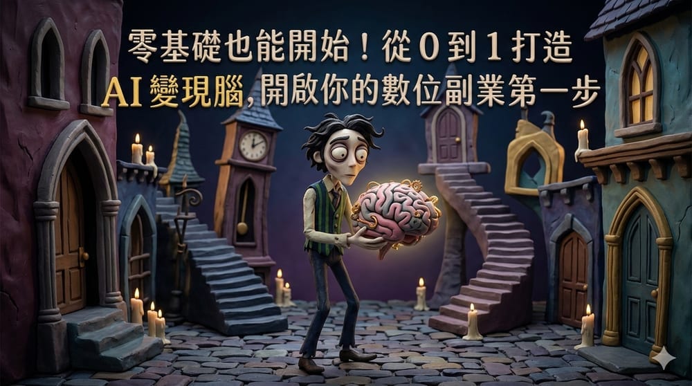 零基礎也能開始!從 0 到 1 打造 AI 變現腦,開啟你的數位副業第一步
