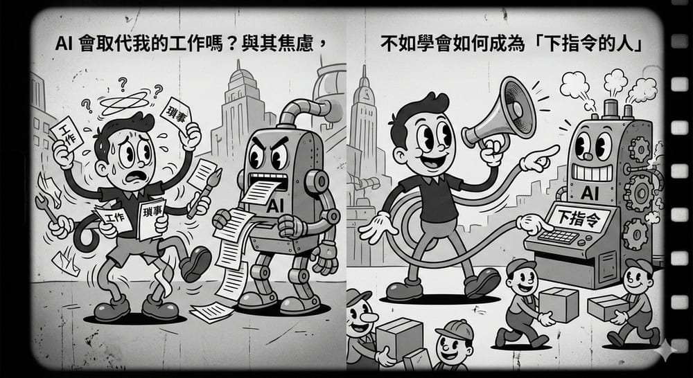 AI 會取代我的工作嗎?與其焦慮,不如學會如何成為「下指令的人」