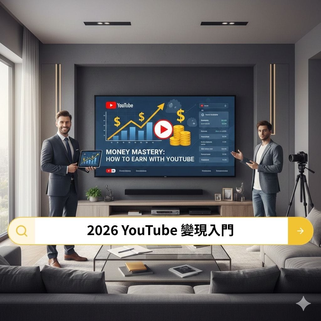 2026 YouTube 變現入門:從 0 訂閱到穩定收入的完整指南